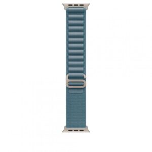 Apple Watch 49mm Light Blue Alpine Loop - Small - Natural Titanium