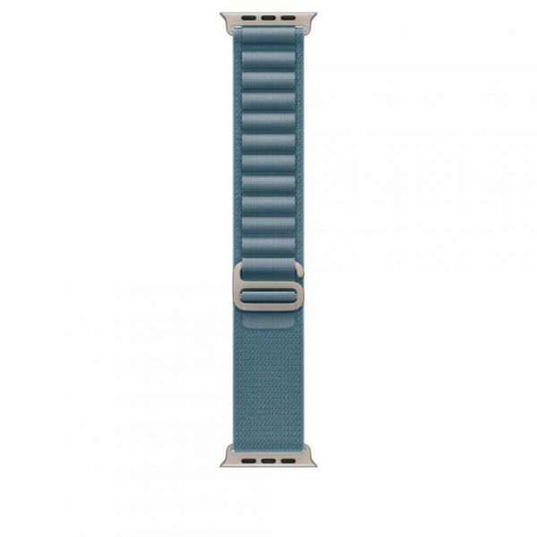 Apple Watch 49mm Light Blue Alpine Loop – Small – Natural Titanium