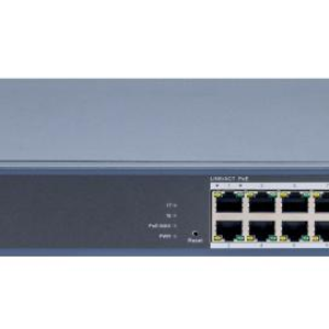 Switch 16 porturi POE Gigabit, Hikvision DS-3E1518P-EI(V2), Web management, 16