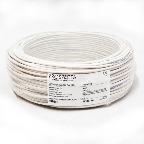 Cablu alarma 4 x 0.22 premium, cupru 100%, cod: I036IT,