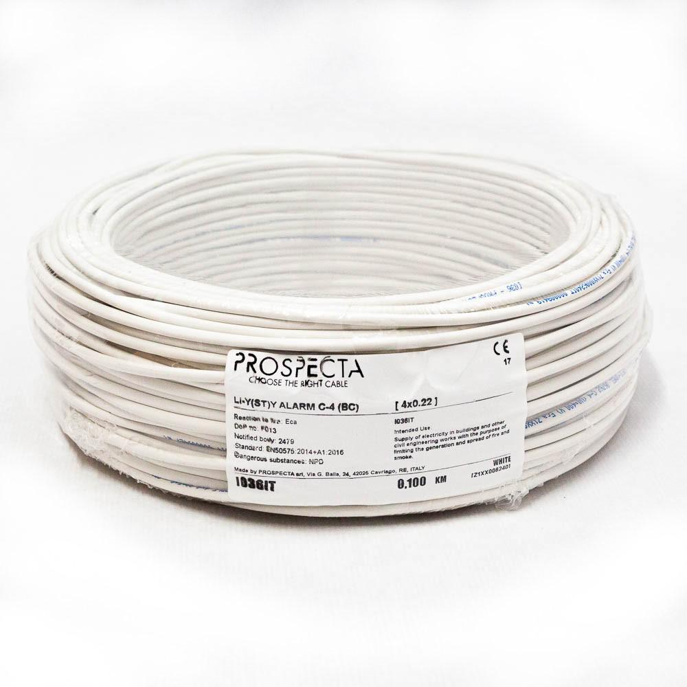 Cablu alarma 4 x 0.22 premium, cupru 100%, cod: I036IT,