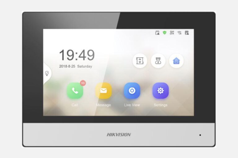 Monitor videointerfon WIFI 7inch color Hikvision DS-KH6320-WTE2; conectare pe 2