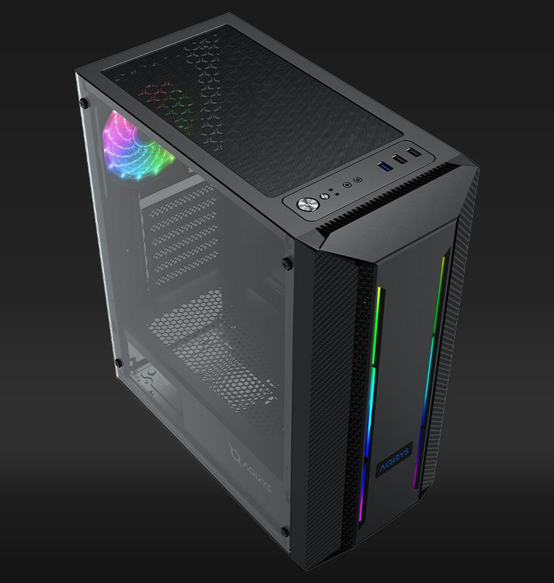 Carcasa Aqirys Mizar Midi Tower Black RGB - imagine 4