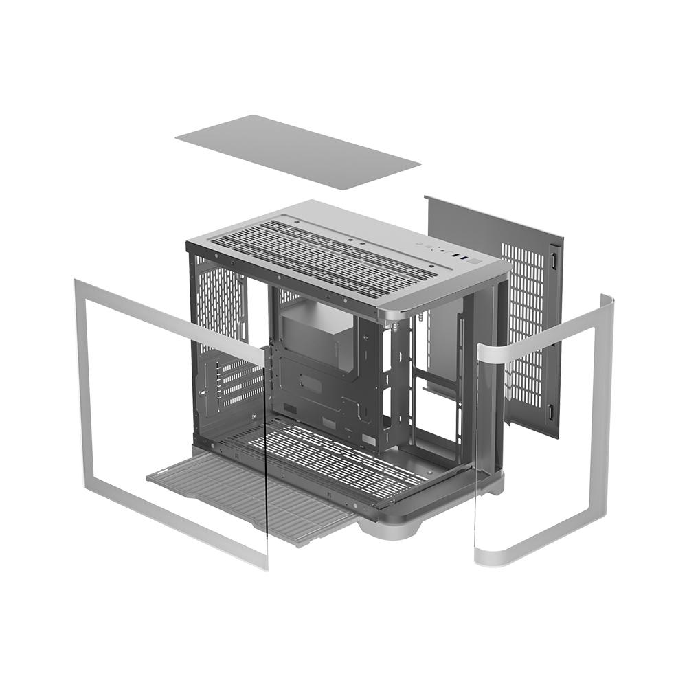 Carcasa 1STPLAYER UV6 Cube Tower ARGB ALB - imagine 8