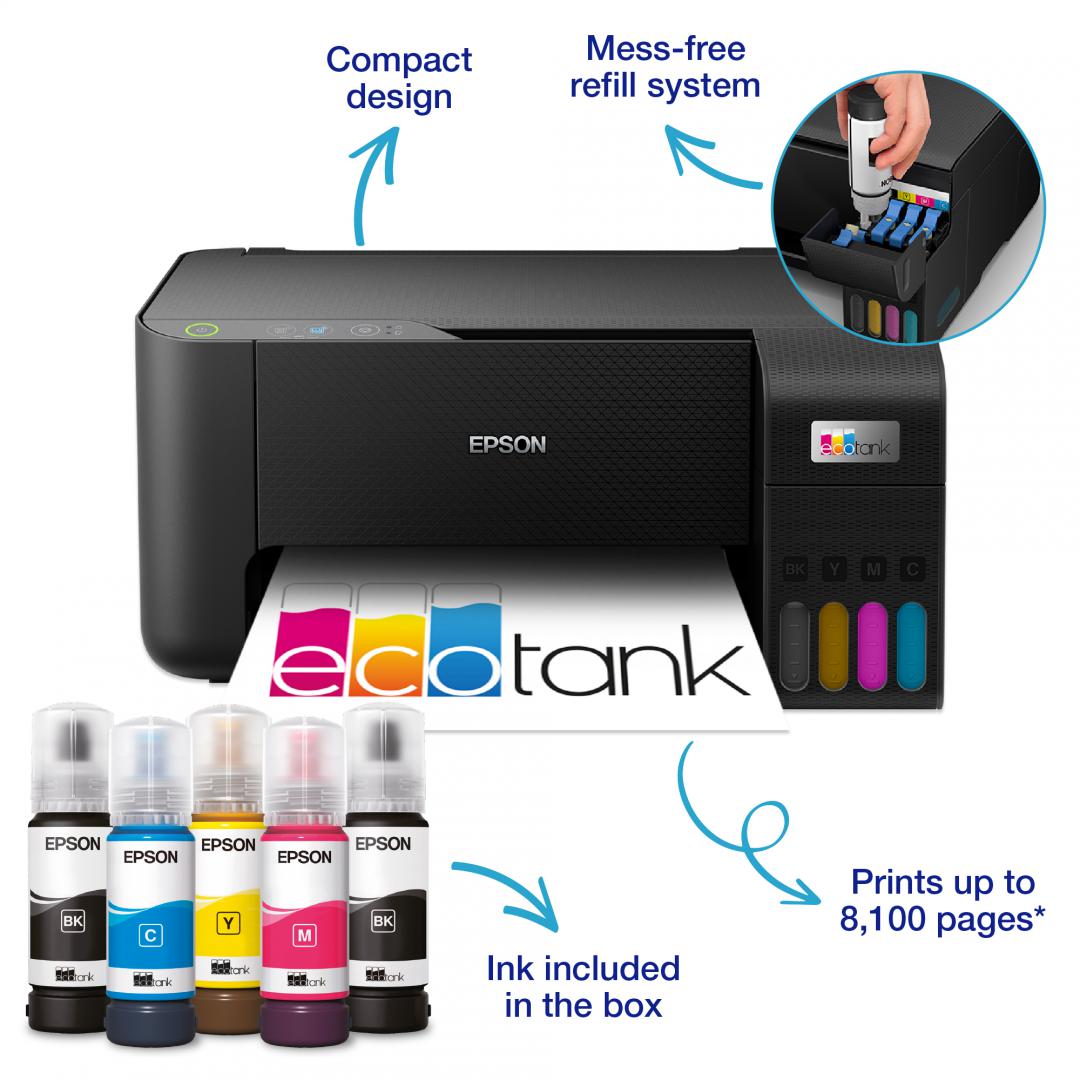 Multifunctional inkjet color Epson EcoTank CISS L3230, dimensiune A4 (Printare,Copiere, - imagine 3