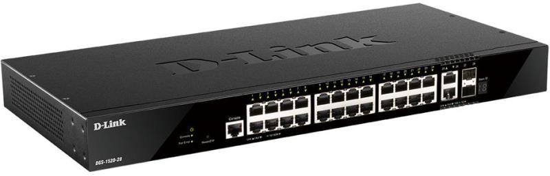Switch D-Link DGS-1520-28, 28 Porturi Gigabit, 24 X 10/100/1000Base-T, 2 X