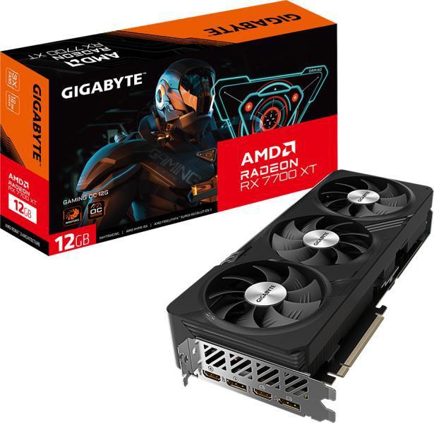 Placa Video GIGABYTE RADEON RX 7700 XT GAMING OC 12GB