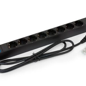 PDU Triton 19‘‘ distribution panel 1U, 8 sockets DIN standard,