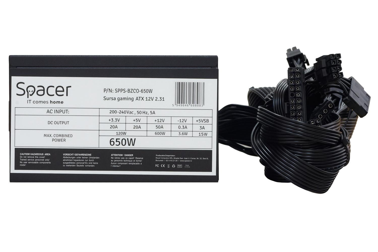 Sursa Spacer ATX BZCO-650 80 PLUS BRONZE - imagine 3